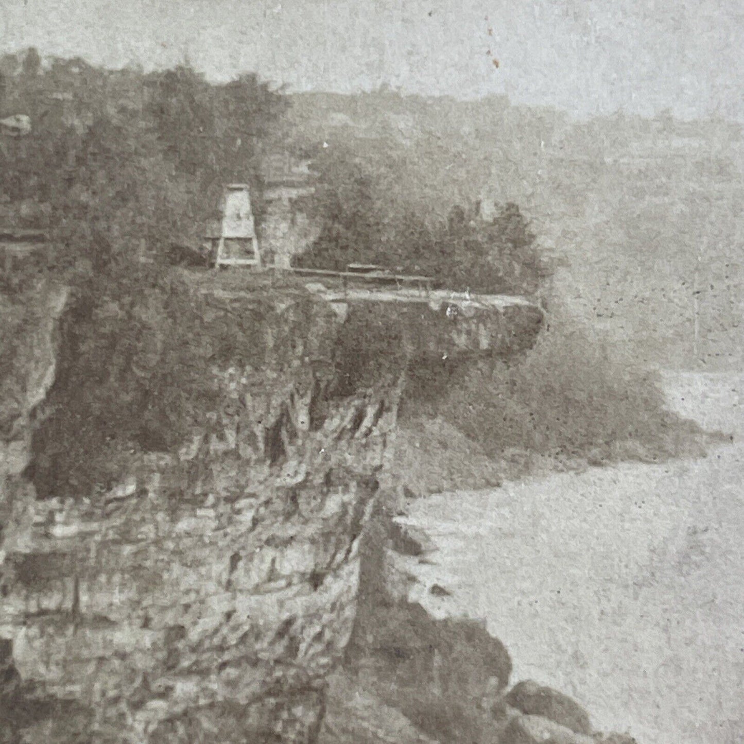 The 1850s Photo of Table Rock Niagara Falls Stereoview H. Ropes c1860s Y2602