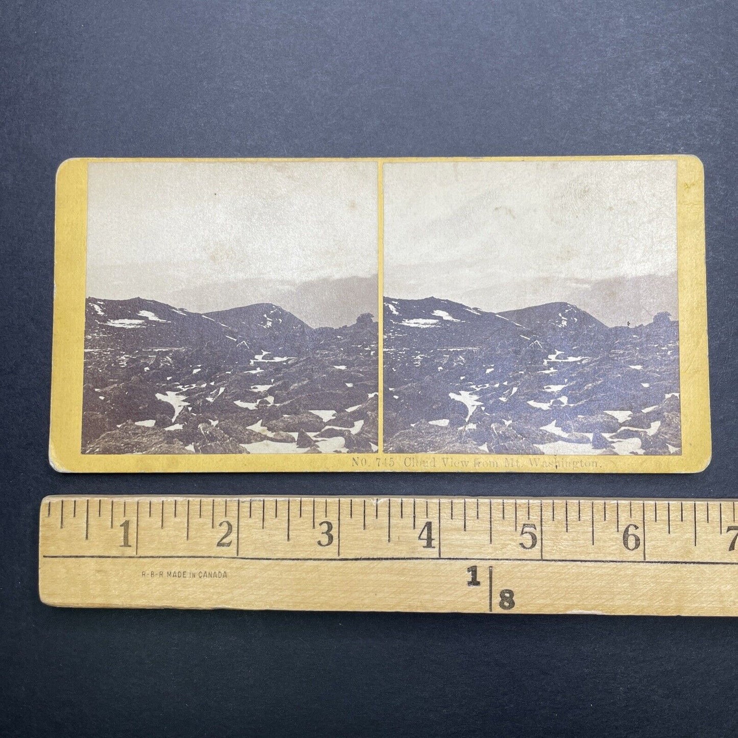 Antique 1870s First Photos Of Mount Washington Stereoview Photo Card P1158