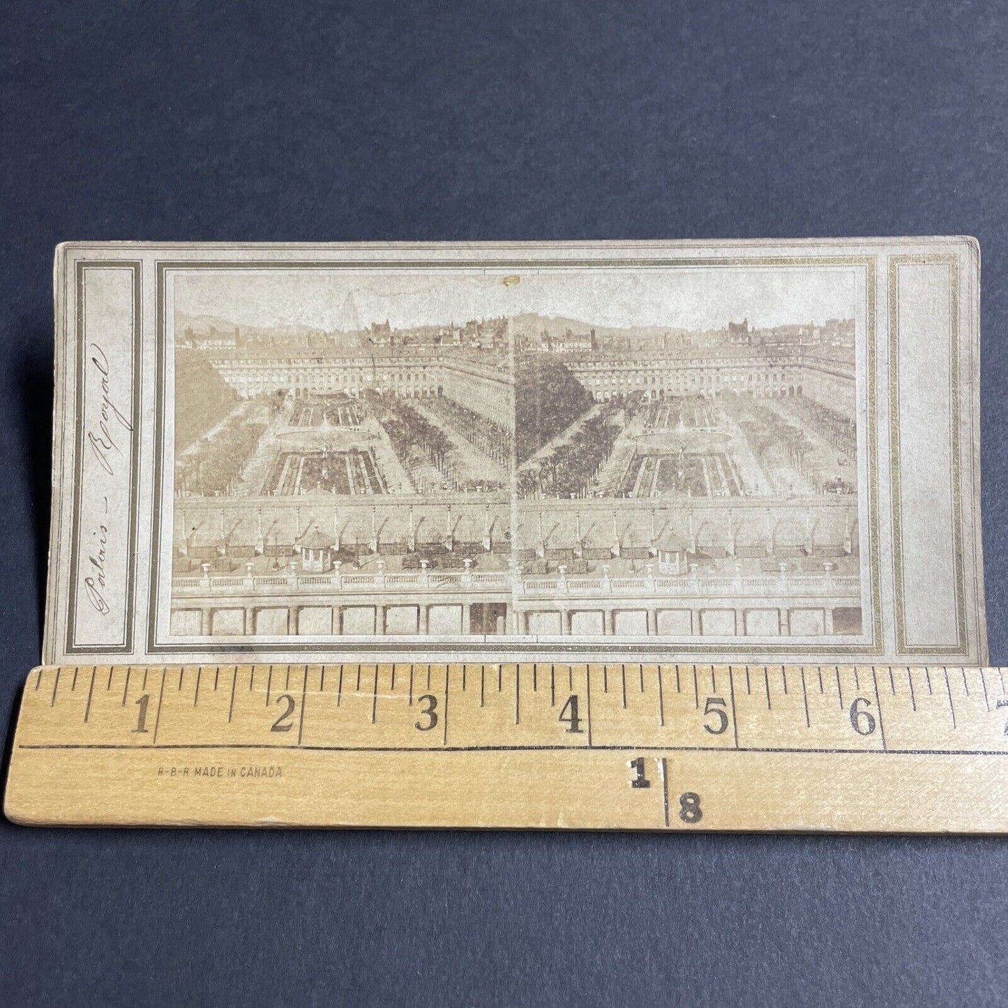 Antique 1850s Palais Royal Palace Paris France Stereoview Photo Card P4175