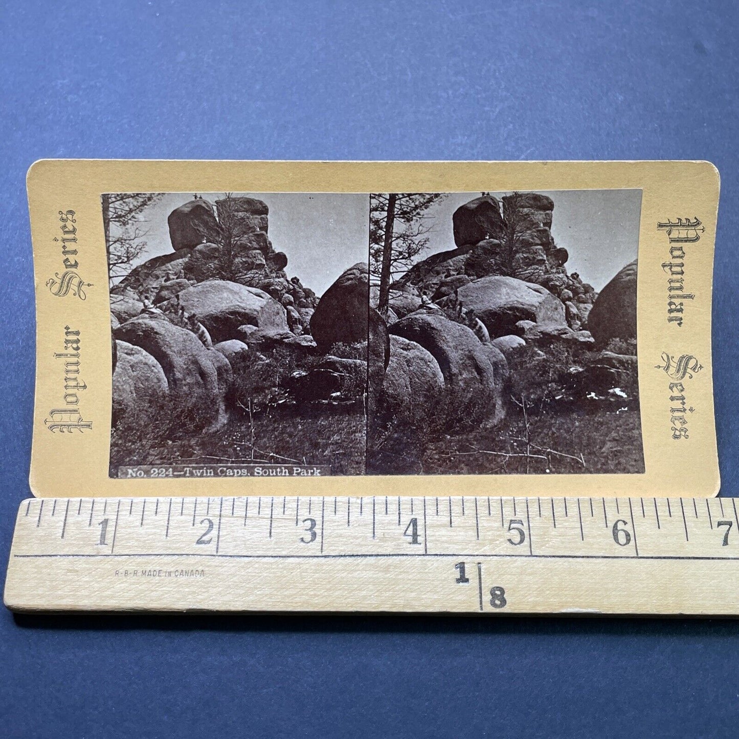 Antique 1870s Rock Spires South Park Colorado Stereoview Photo Card P2481