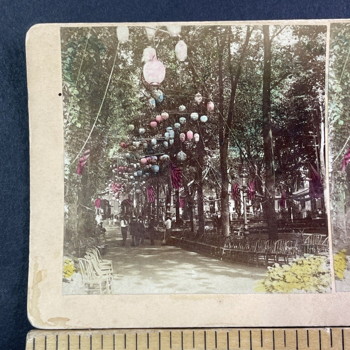 Grand Union Hotel Park Saratoga Springs NY Stereoview Antique c1885 X3828