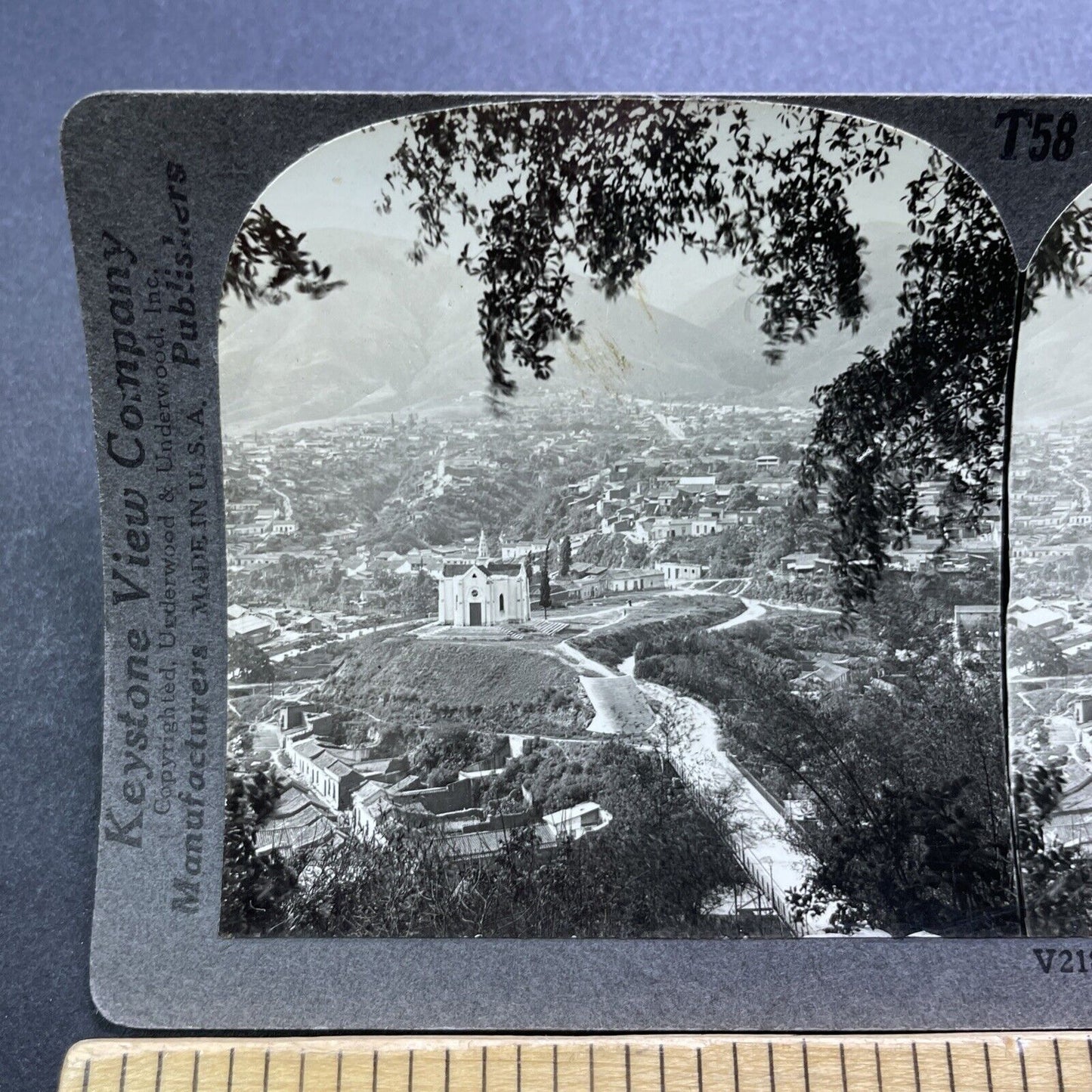 Antique 1920s Caracas Venezuela City View Stereoview Photo Card V3590