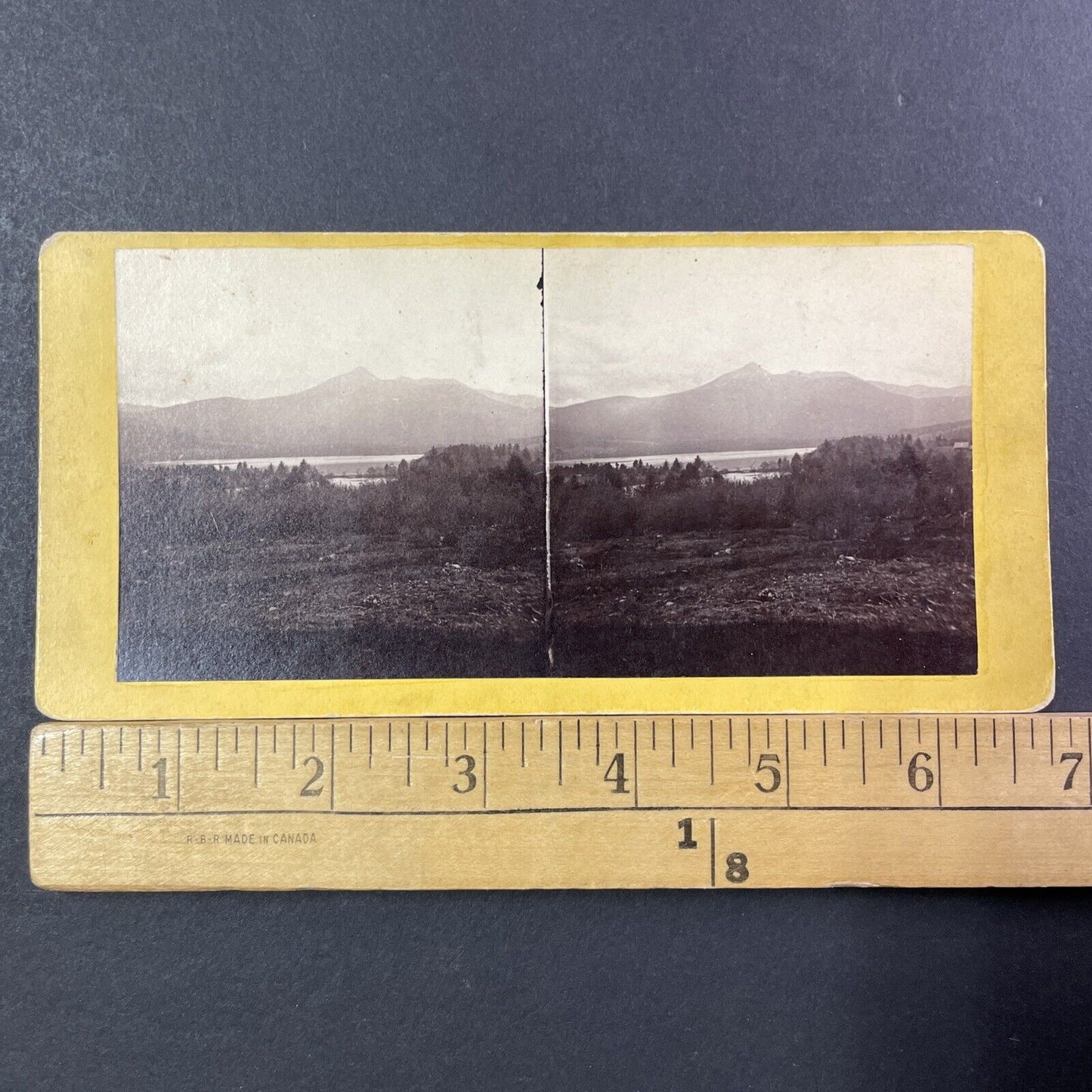 Chocorua Lake Pequawket Stereoview NH Photo AB Hoag Antique c1872 X895