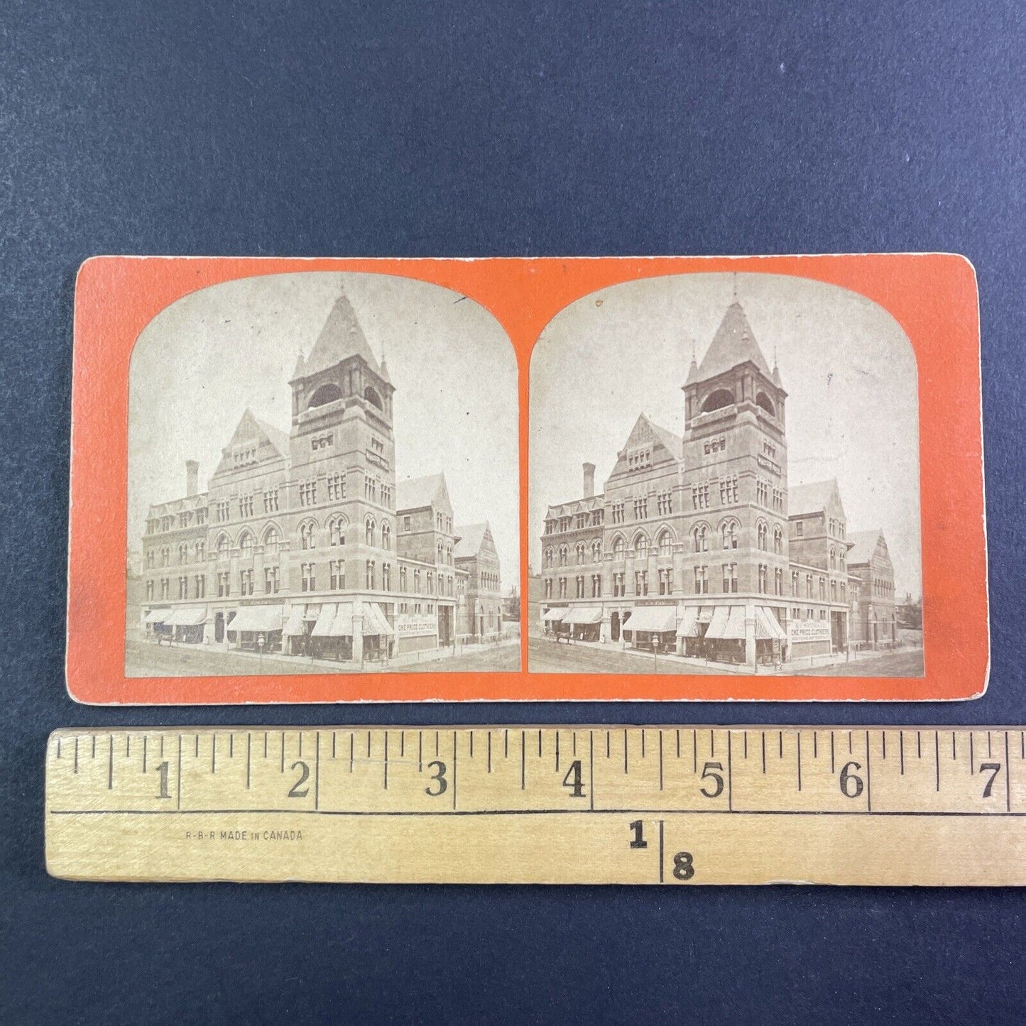 Windsor Hotel Holyoke Massachusetts Stereoview Antique c1870 Y2547