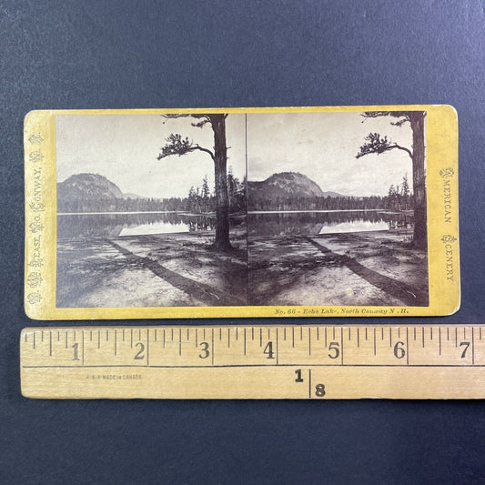 Echo Lake North Conway New Hampshire Stereoview N.W. Pease c1870s Y179