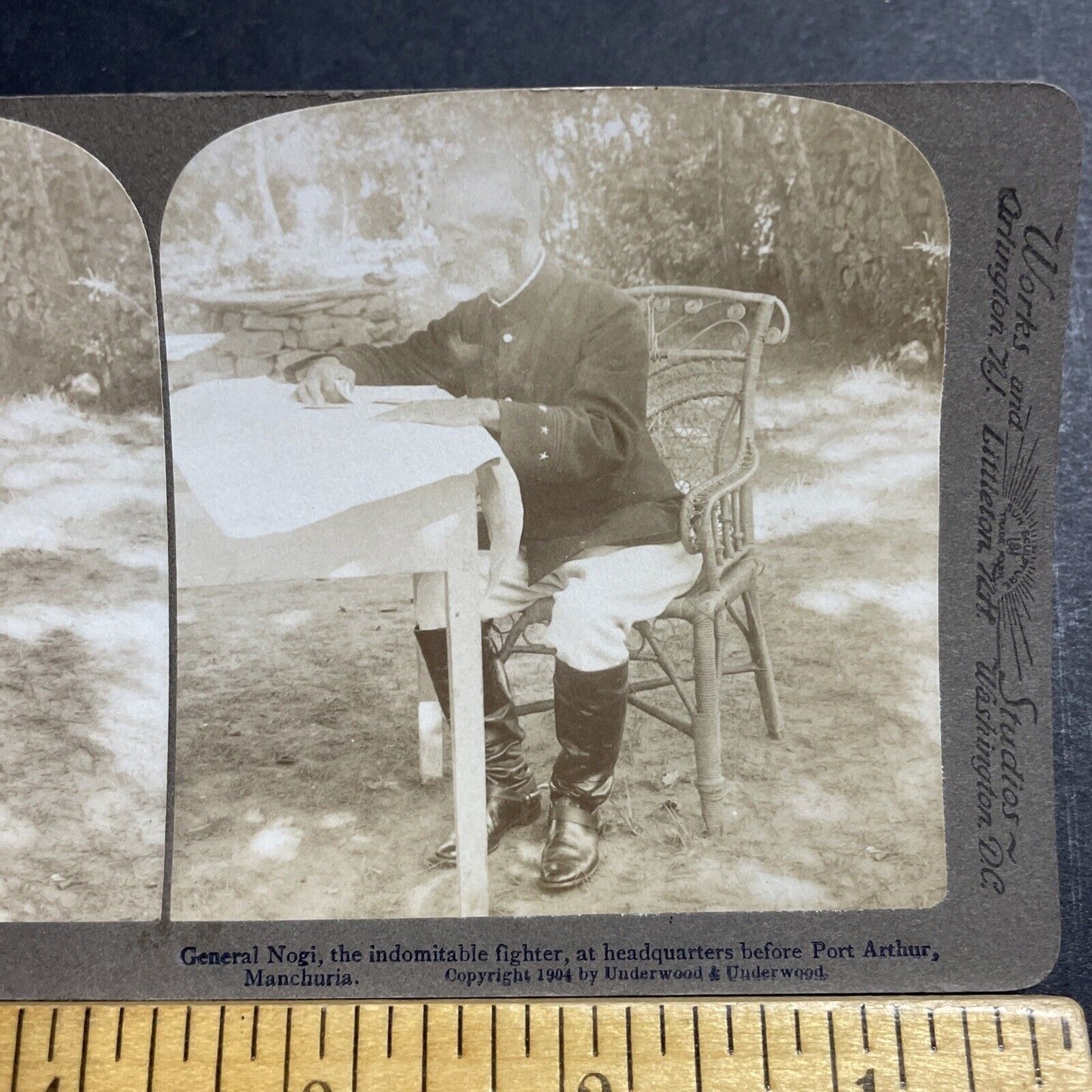 Antique 1904 Japan Army General Maresuke Nogi Stereoview Photo Card P1820