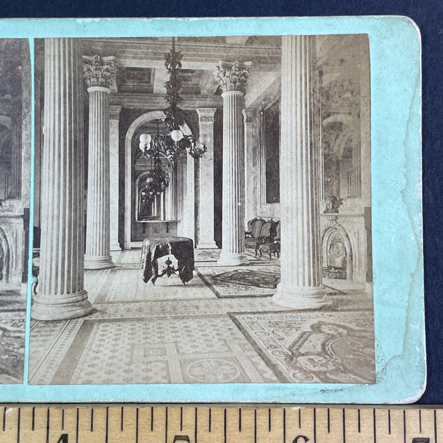 US Capitol Building Marble Room Stereoview Thomas Smillie Antique c1871 X3145