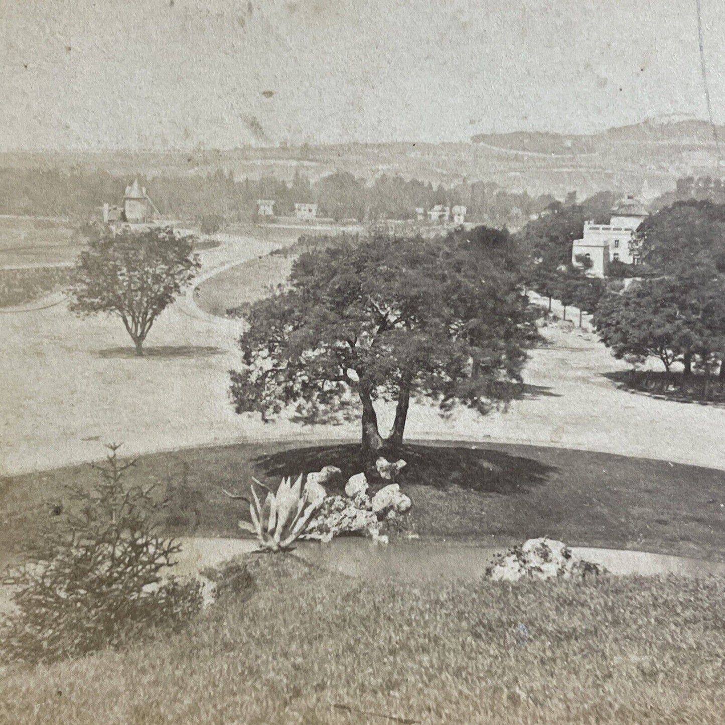 Antique 1870s Marseilles France Palais Longchamps Stereoview Photo Card P1980-06