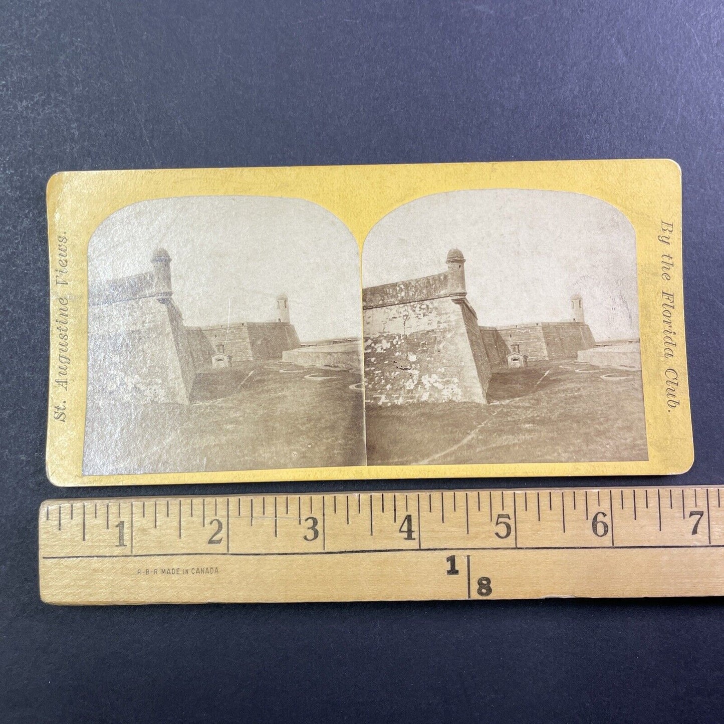 Fort Marion Battery St. Augustine FL Stereoview George Pierron c1875 Y052