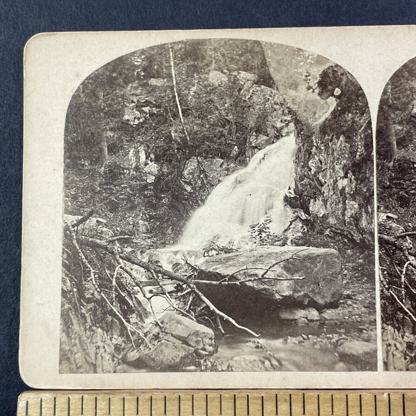 Roaring Falls Wolfeboro New Hampshire Stereoview ET Brigham Antique c1872 X926