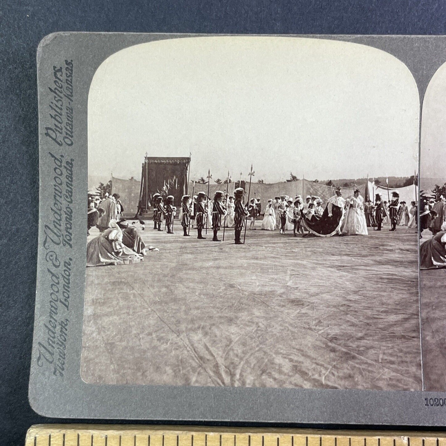 Henry IV Re-enactment Festival Quebec City Canada Stereoview c1908 Y1726