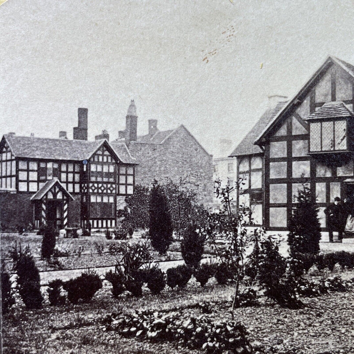 Antique 1870s Shakespeare's House Stratford-On-Avon Stereoview Photo Card P3021