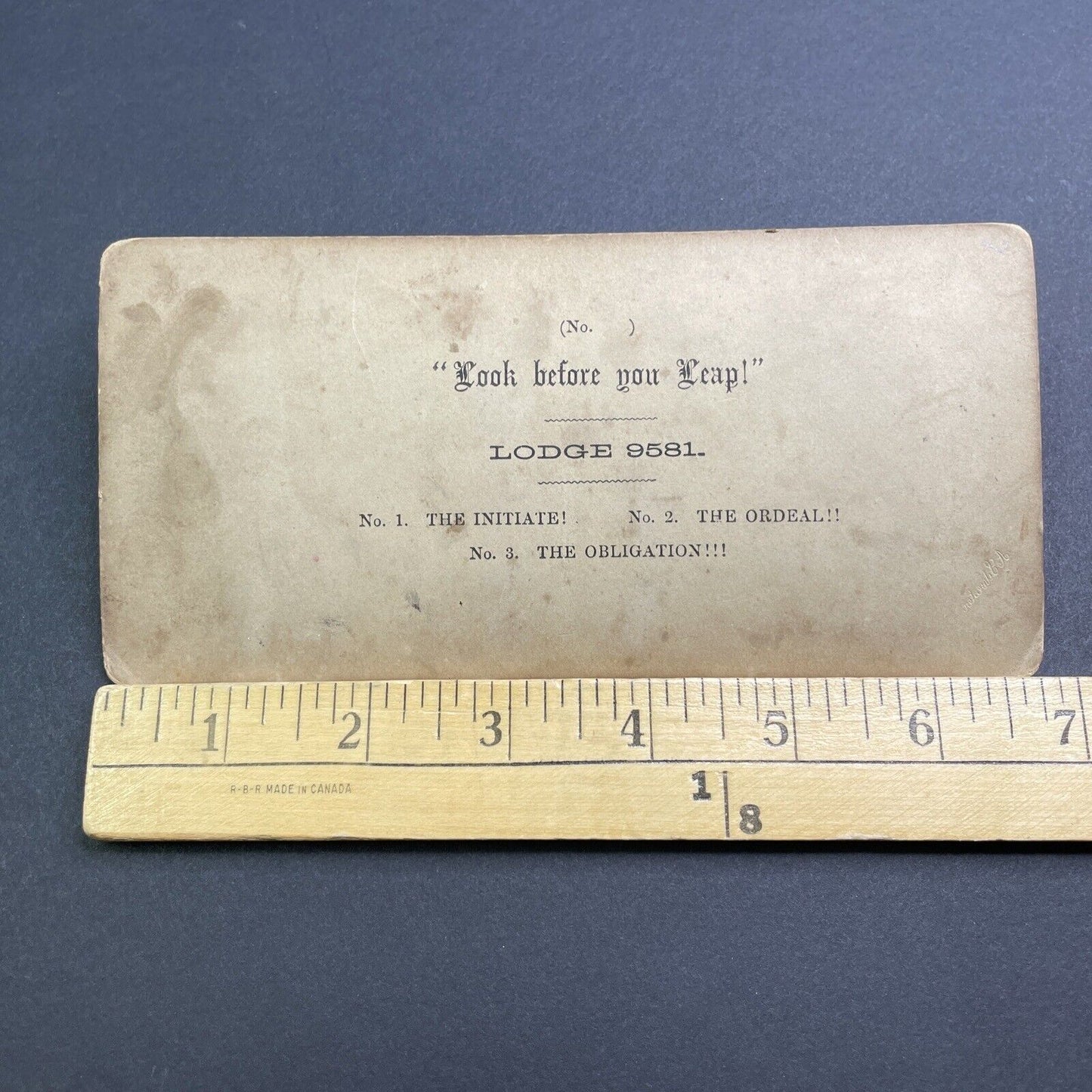 Antique 1860s Knight Kadosh Skull Ceremony Freemasons Stereoview Photo Card V473