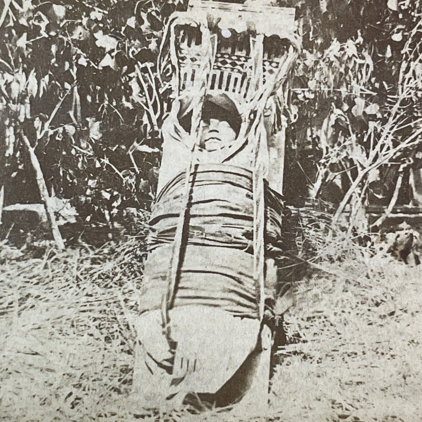 South Dakota Sioux Native Indian Child Stereoview Yankton SD Antique c1872 X1249