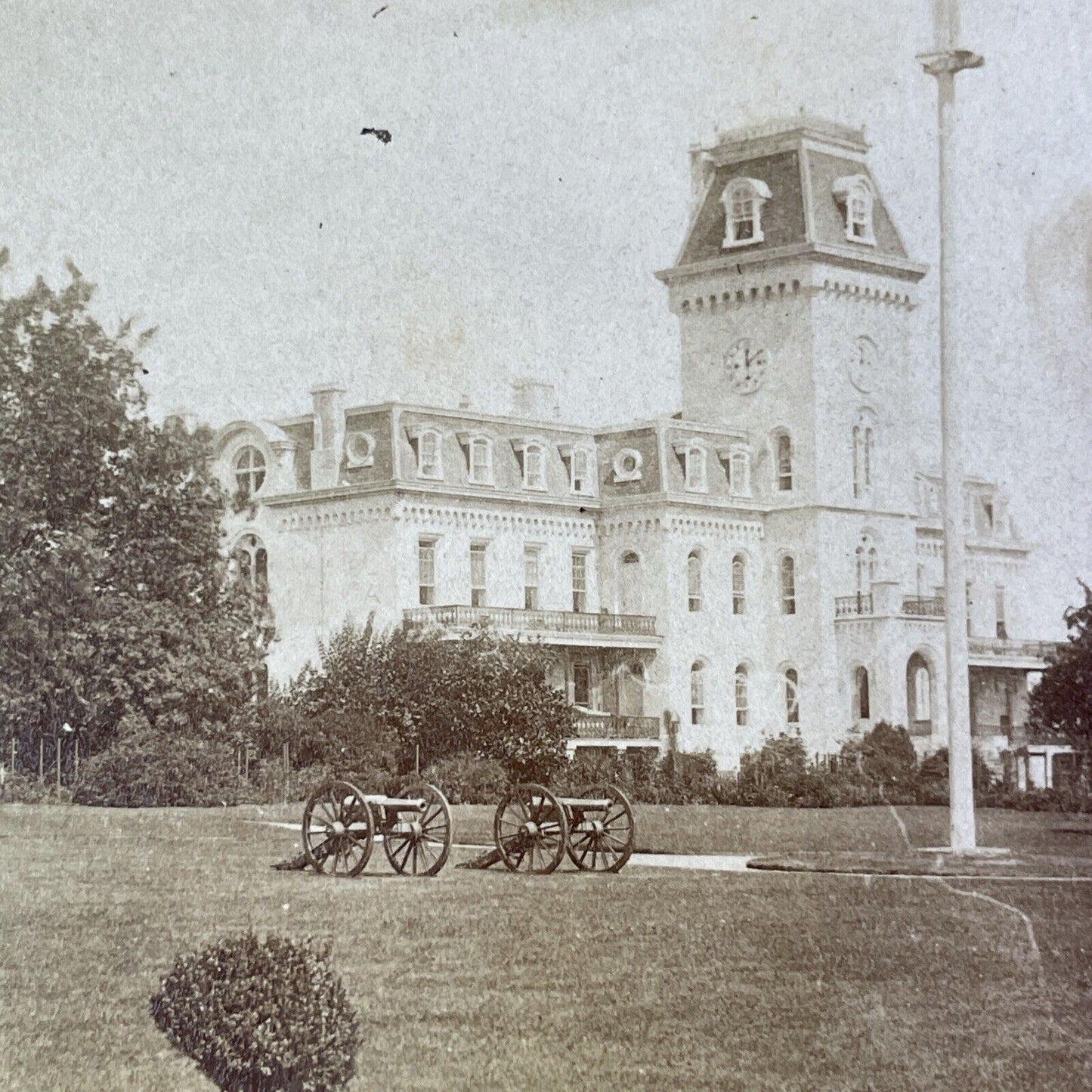 Scott Hall Washington DC Stereoview Soldier's Home Antique c1871 X3144