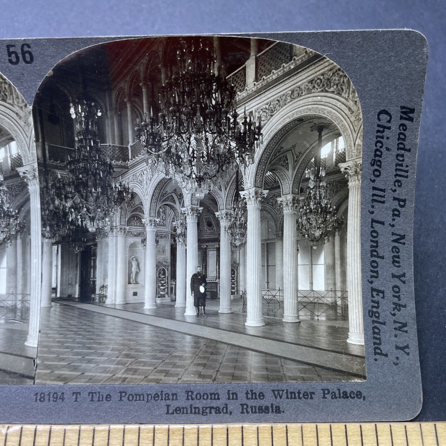 Antique 1920s Winter Palace Saint Petersburg Russia Stereoview Photo Card P2737