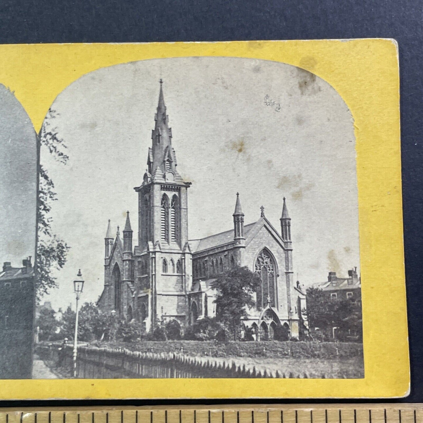 Church of Christ Highbury Stereoview London England UK Antique c1870 X4235