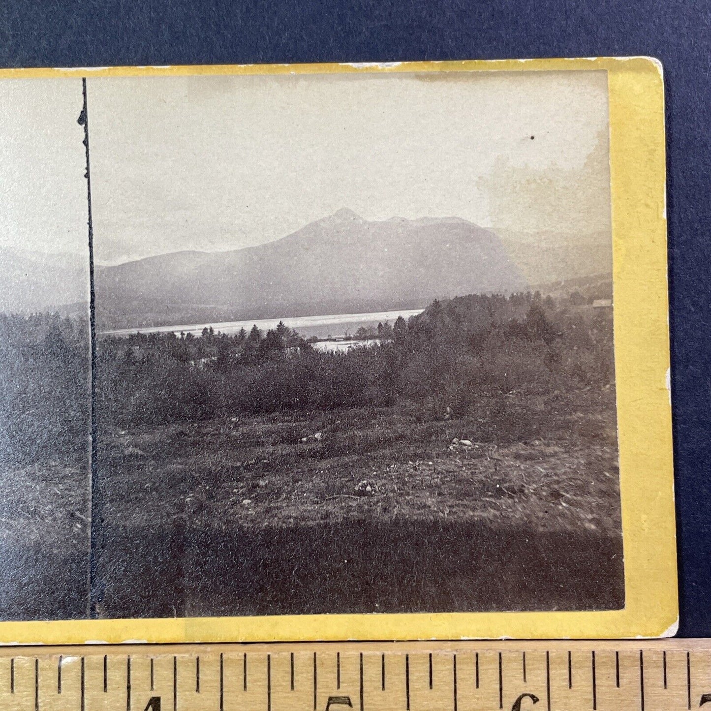 Chocorua Lake Pequawket NH Stereoview Photo AB Hoag Antique c1872 Treadwell X937