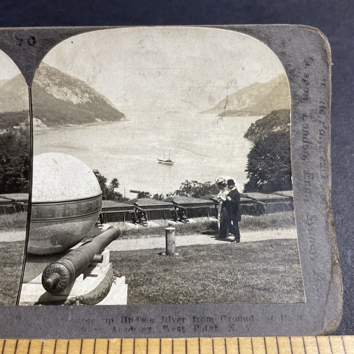 Antique 1909 West Point Armament New York Stereoview Photo Card P4308