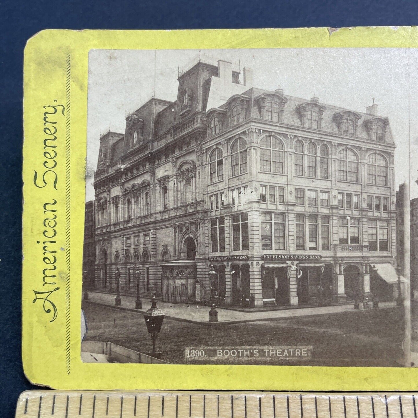 Antique 1870s 23rd & Sixth Avenue Manhattan New York Stereoview Photo Card V539