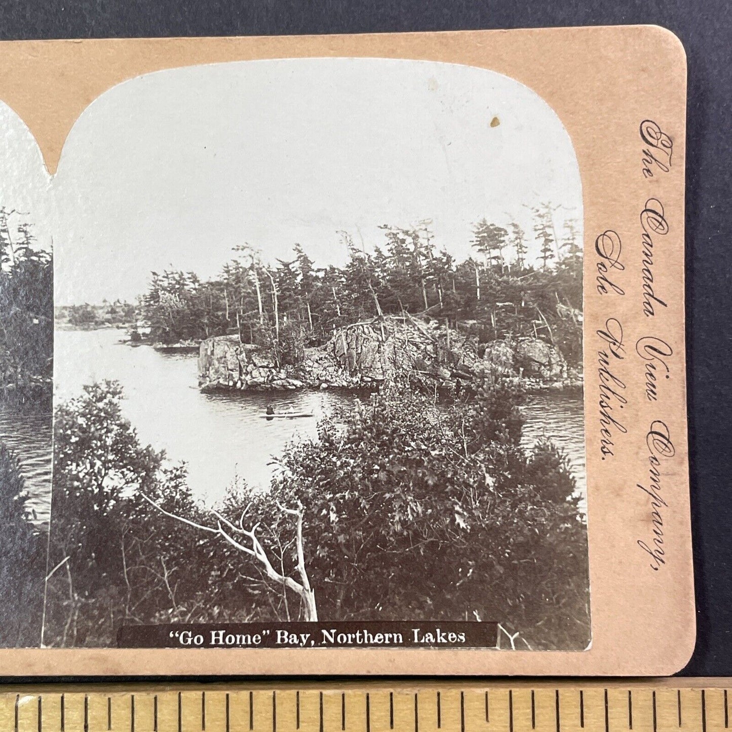 Go Home Bay Ontario Georgian Bay Muskoka Stereoview Antique c1899 Y483