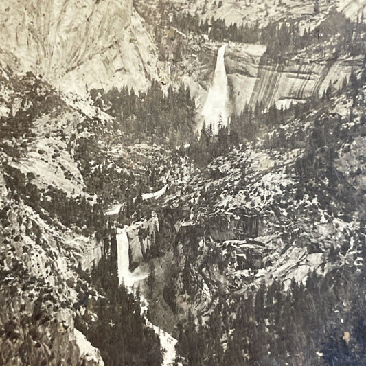 Antique 1910s Yosemite Valley & Waterfalls CA Stereoview Photo Card P3592