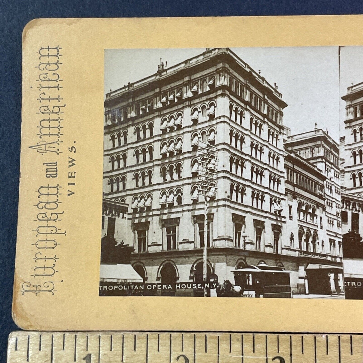 Metropolitan Opera House Stereoview Manhattan New York Antique c1883 X1291